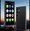S23PRO XS15 mini smartphone in black, green, or pink purple colours showing front display