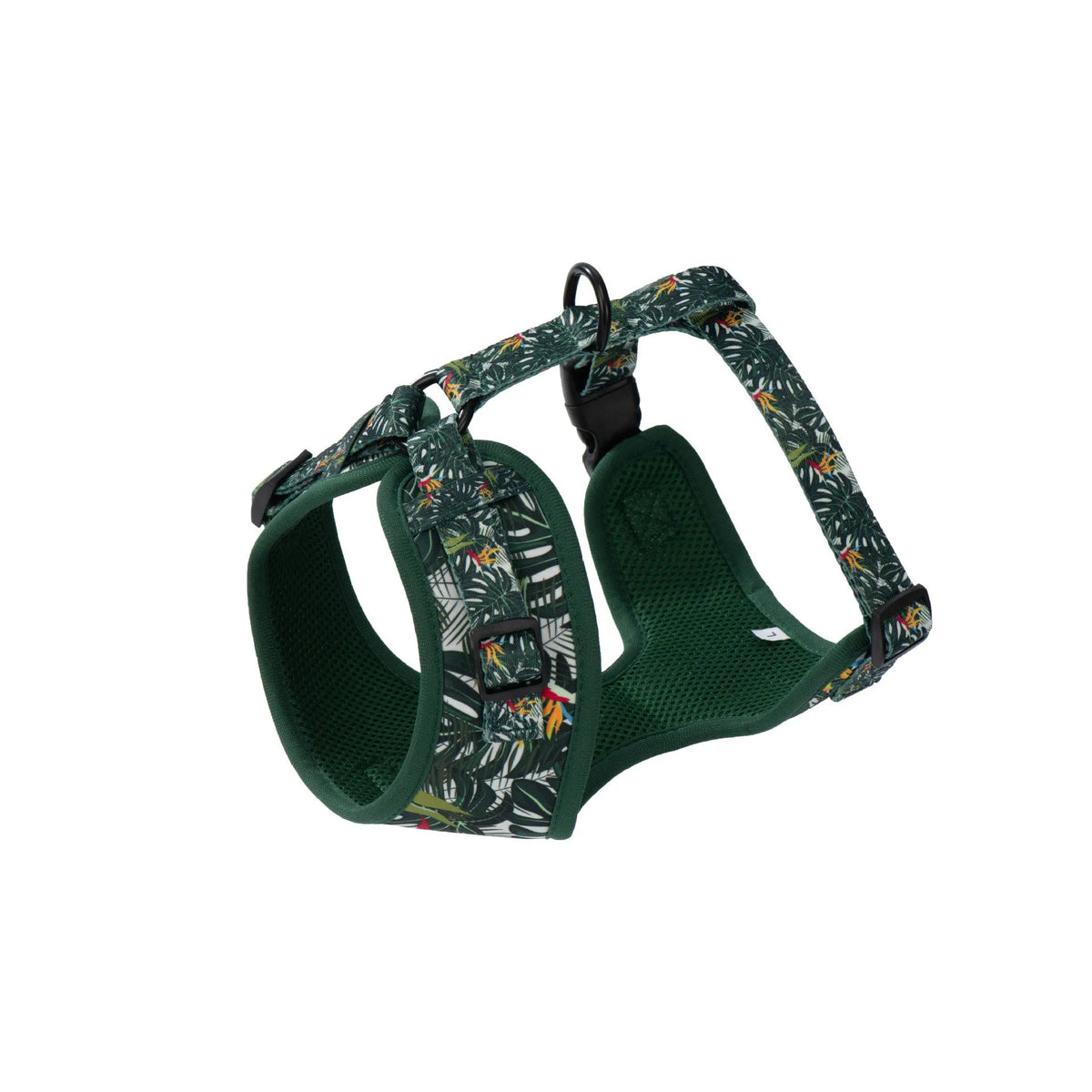 Adjustable cloth dog harness vest set with haulage rope, collar, waste bag and accessories