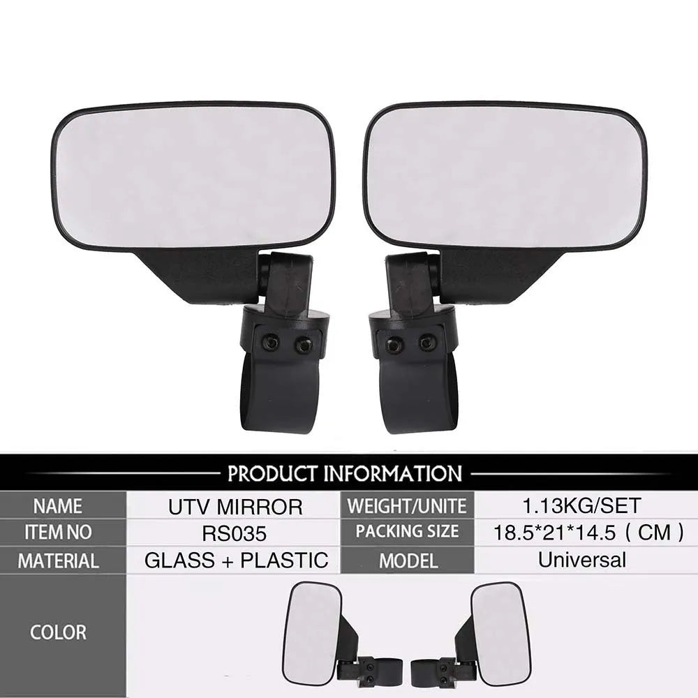 ATV wide-angle shockproof side rearview mirror RS035 with aluminium and ABS cover
