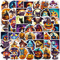 300 Halloween stickers with cartoon pumpkin witch ghost designs on PP surface adhesive paper sheets
