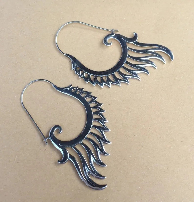 Silver alloy retro creative women's earrings in fashion OL style, one pair