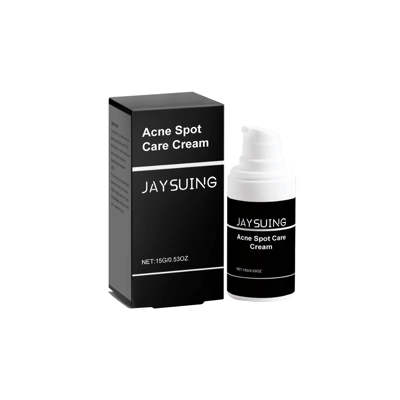 15g tube of mild acne treatment cream with mint, tea tree oil and aloe leaf ingredients