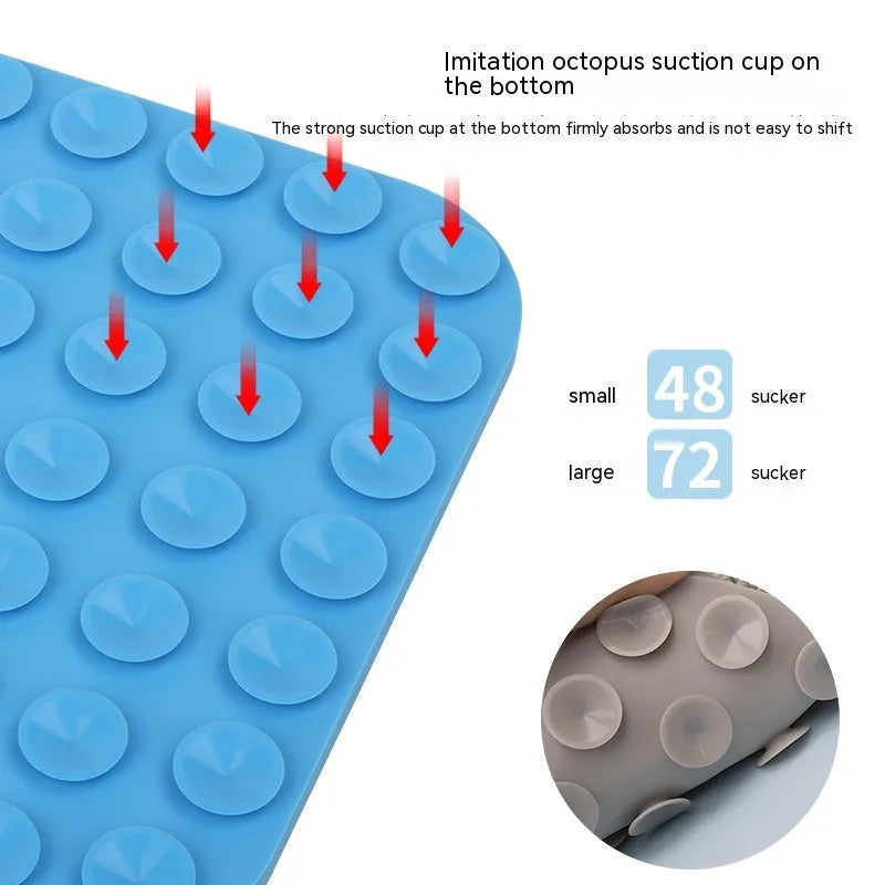 Silicone dog licking pad in grey, blue, or yellow, 20.8cm or 15cm size, 0.7cm thick