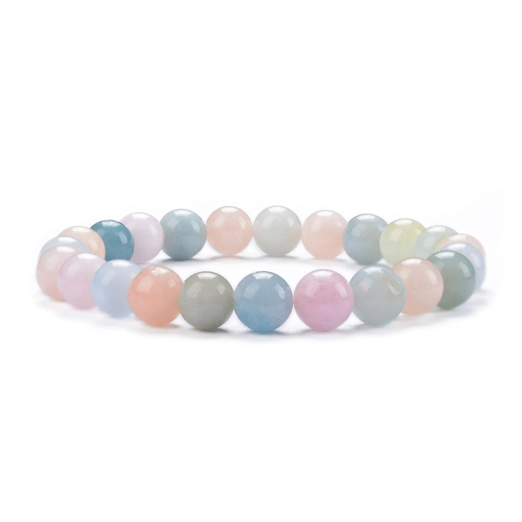 8mm natural stone beads bracelet in geometric design with genuine agate material