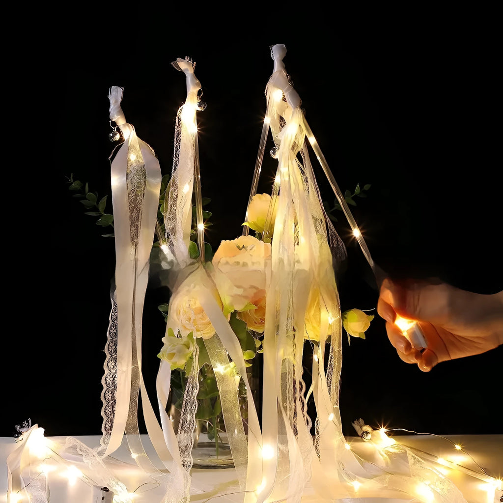 LED star moon concert luminous fiber rod 30cm PP material gilding craft finish