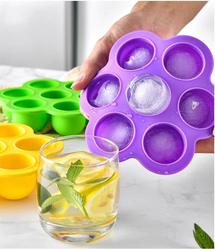 Silicone popsicle mold in various colors for making homemade ice cream, popsicles, and frozen treats