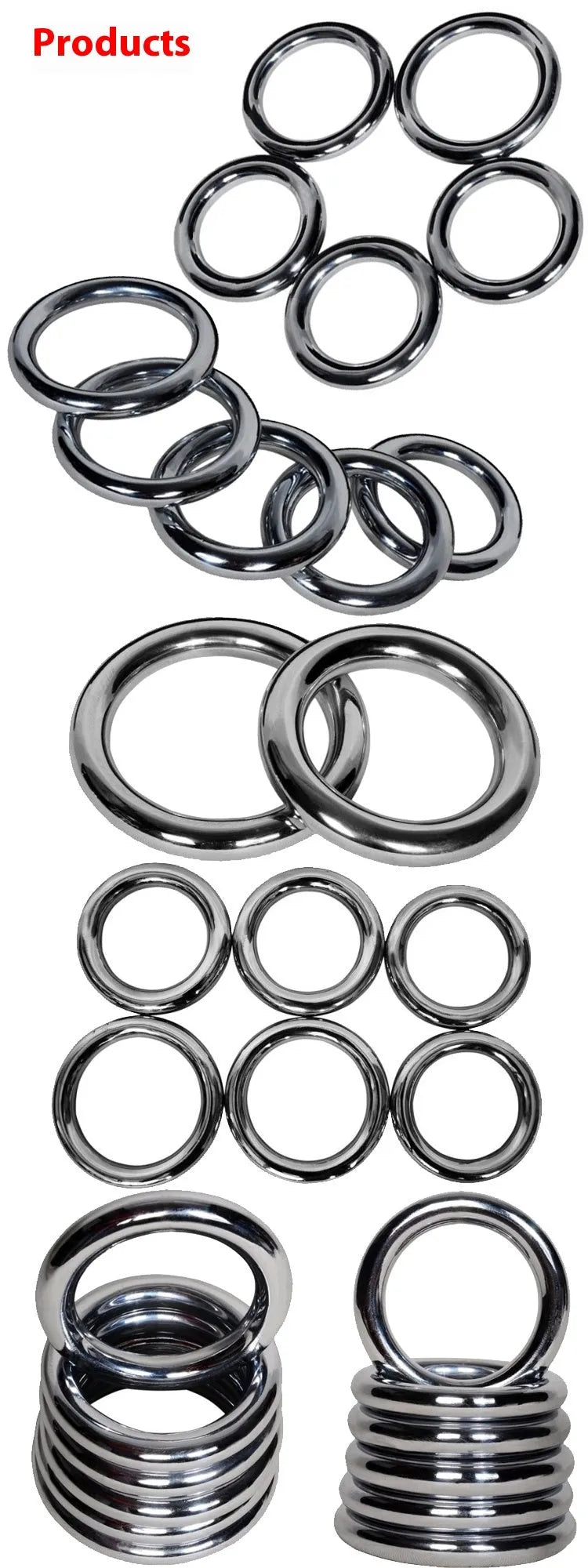 Black carbon steel Wing Chun training ring showing inner diameter measurement