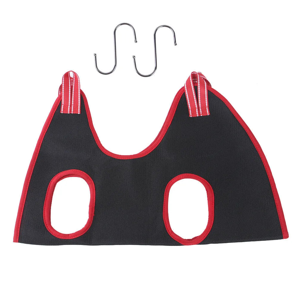 Pet grooming restraint bag hammock hanging for cat or small dog nail trimming and bath