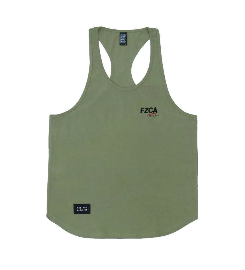Men's cotton muscle vest for summer fitness training and running activities