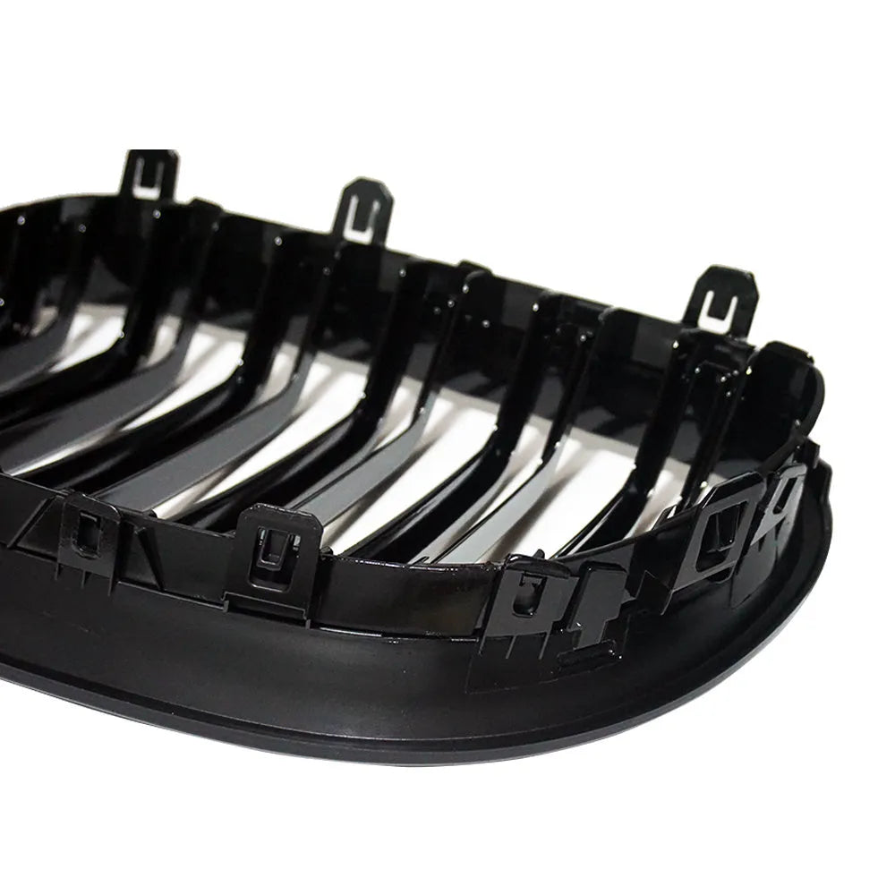 Black carbon fibre style front grille for BMW 5-Series E60 E66 models 2004-2009