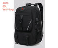 Black men's backpack, 56-75L Oxford cloth, waterproof, USB interface, extended storage