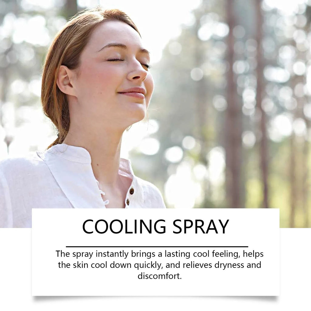 50 ml portable cooling spray bottle with menthol formula for summer refreshment