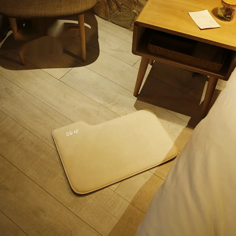 Smart carpet mat alarm clock with cloth velvet shell, 20mm thickness, two size options
