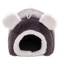Thick cloth hamster nest bed in grey or orange, 12cm or 15cm cube, winter small pet bed