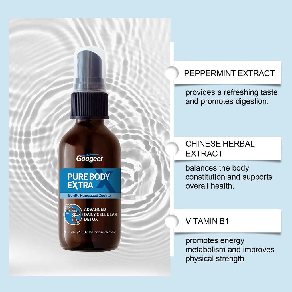 Googeer 60ml oral spray body treatment bottle with fine mist nozzle for skin hydration application