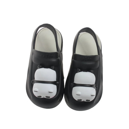 Adorable panda-themed slippers with LED lamp feature, offering cozy comfort and whimsical style for summer