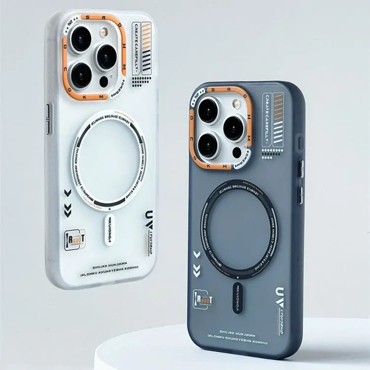 Frosted magnetic phone case for iPhone 17 Pro Max in black, showing slim fit and embossed texture