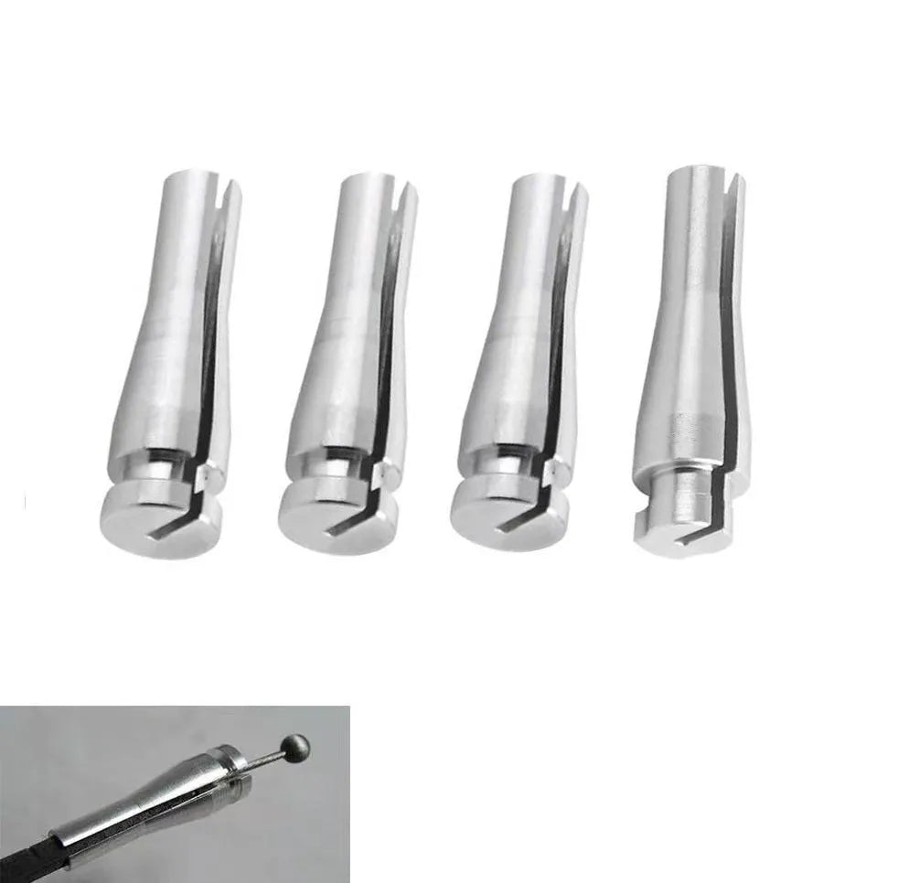 Four silver aluminium cab rear latch cables for Ford F150 F250 F350 truck lock repair kit.