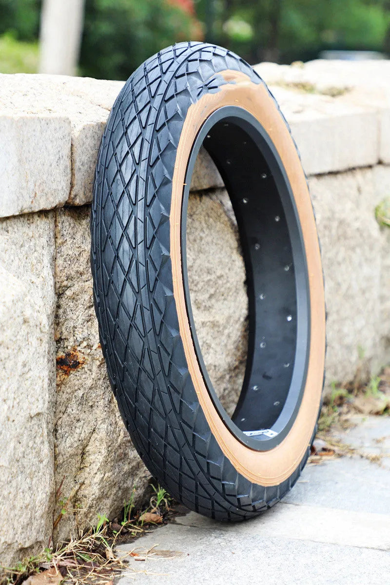 Brown rubber snowmobile tyre with 20x4.0 inch dimensions for electric beach car replacement