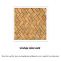 Handwoven natural straw storage box on a wooden desktop, size 32x28x7 cm, in coffee colour