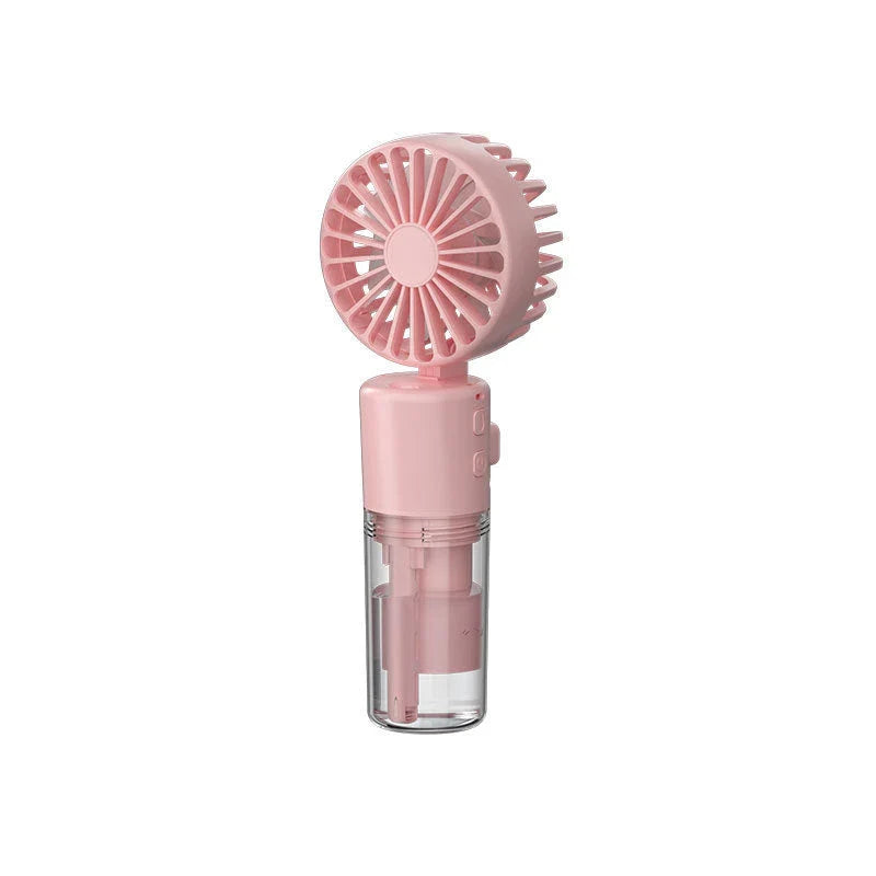 Portable Handheld Mist Fan with 4 Adjustable Wind Speed Settings for Outdoor Cooling and Hydration