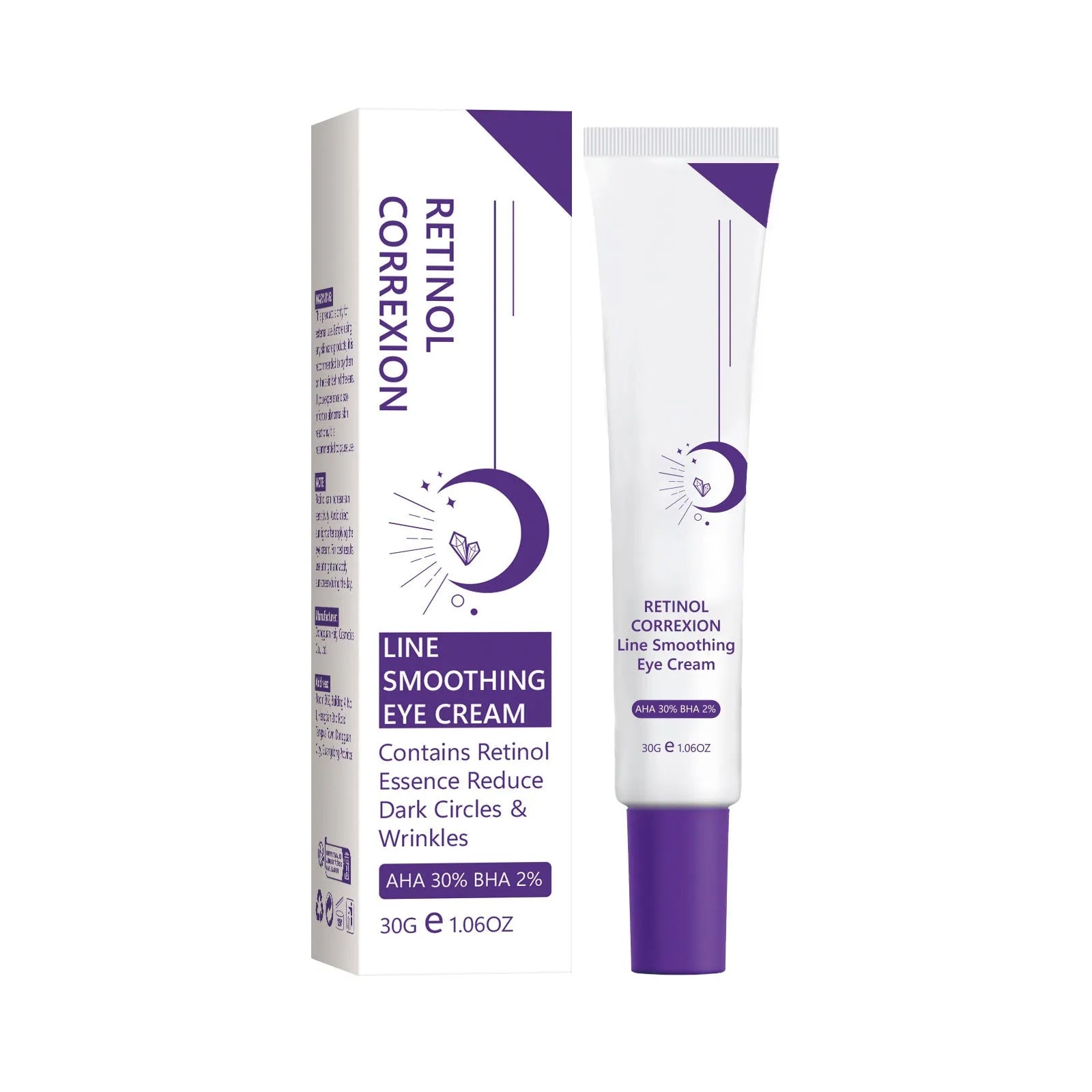 30g jar of retinol eye cream with hyaluronic acid for under-eye care