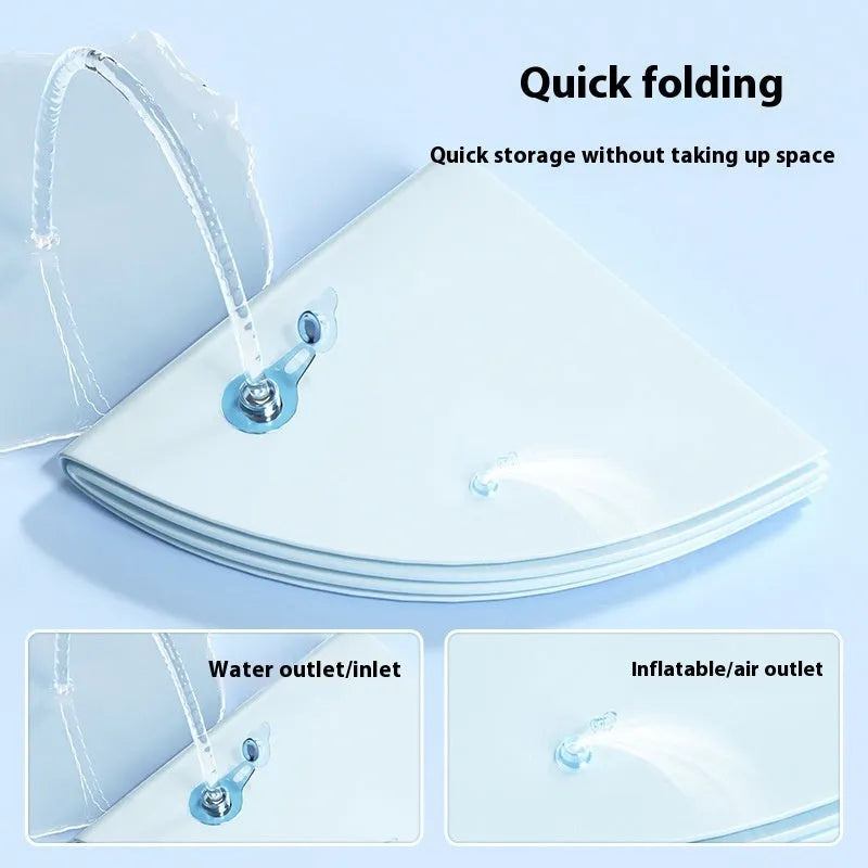 PVC inflatable pet water cooling bed with marine animal designs
