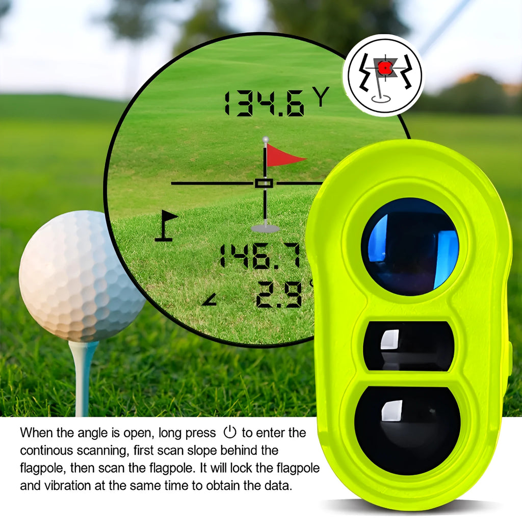 H3D-1000M laser rangefinder telescope with 1000m range, ±1mm accuracy, ABS body, AAA battery power, for outdoor golf distance measurement