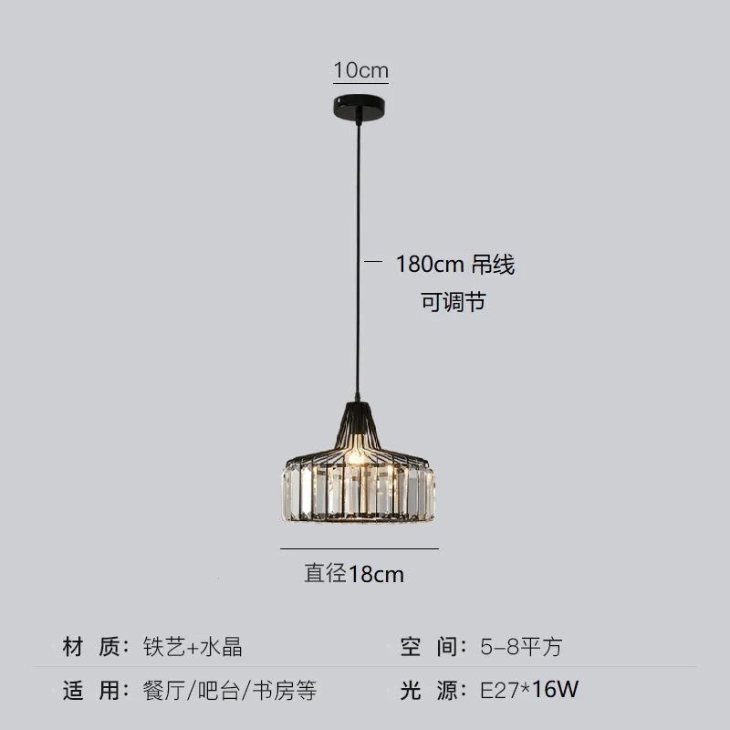 Modern crystal sun lamp chandelier with LED light in black or gold finish