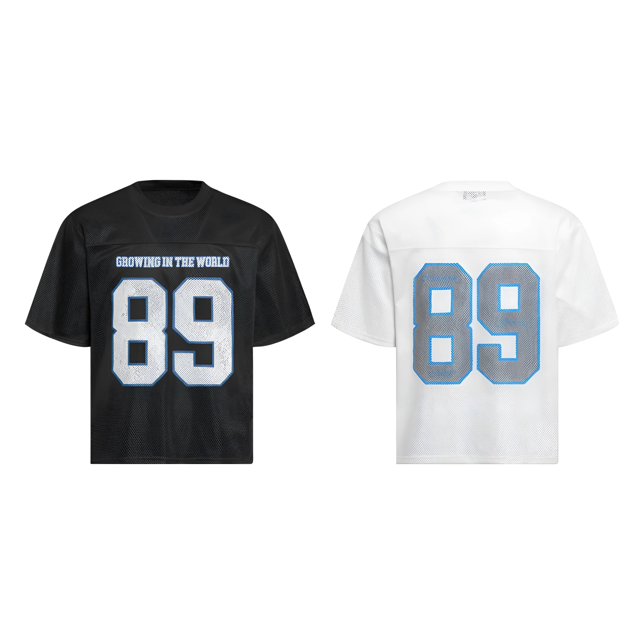 Man's loose-fitting black casual t-shirt with short sleeves, also available in white.