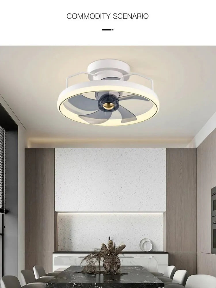 50cm diameter ceiling fan light with integrated illumination and modern simple design