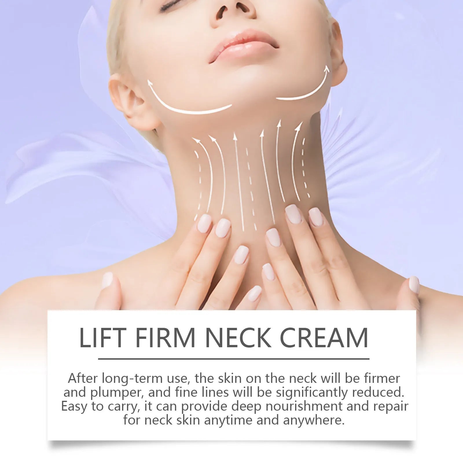 50g jar of nourishing neck skin cream with coffee extract and hyaluronic acid