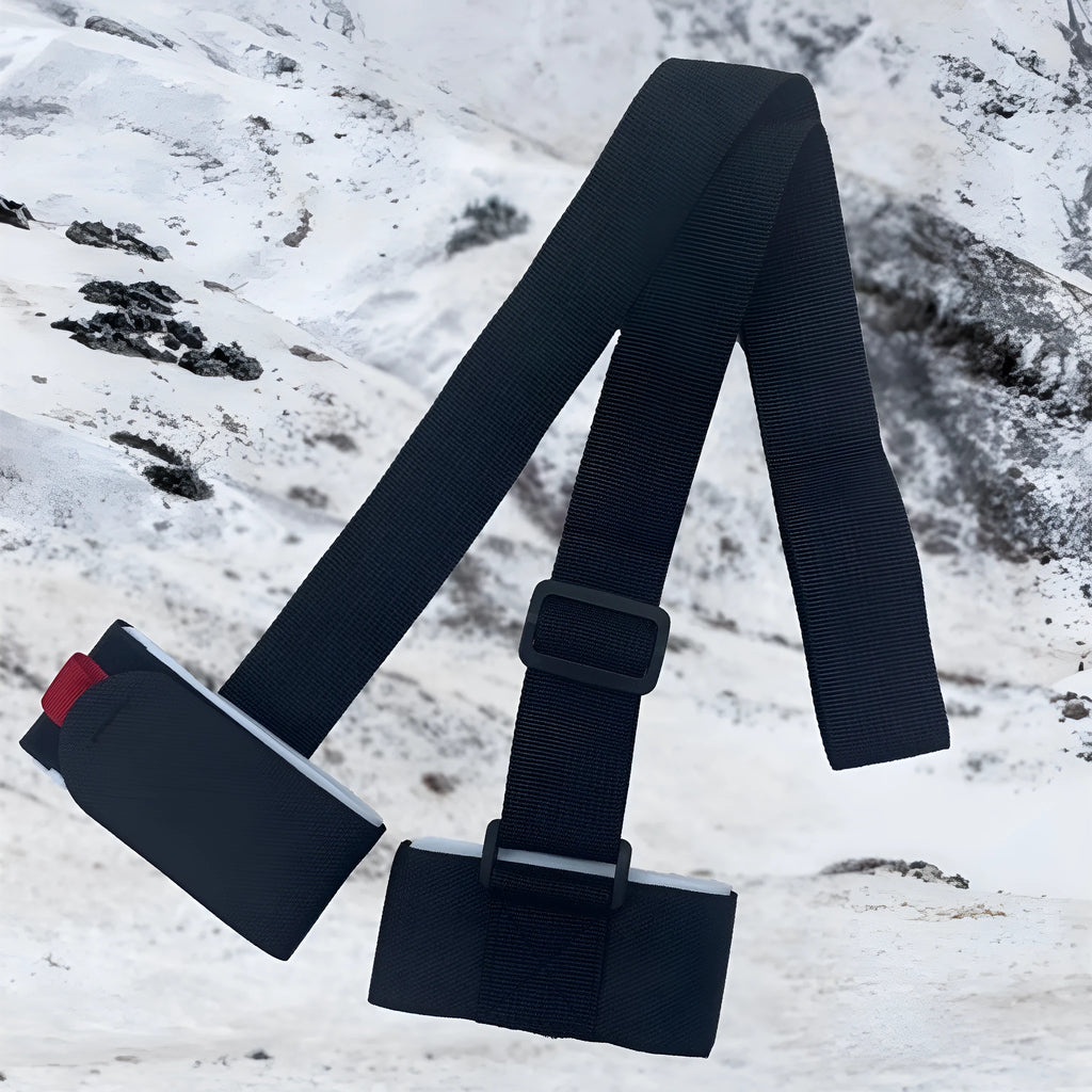 Adjustable shoulder strap for skiing bandage with hook and loop fastening in black, blue, pink or red