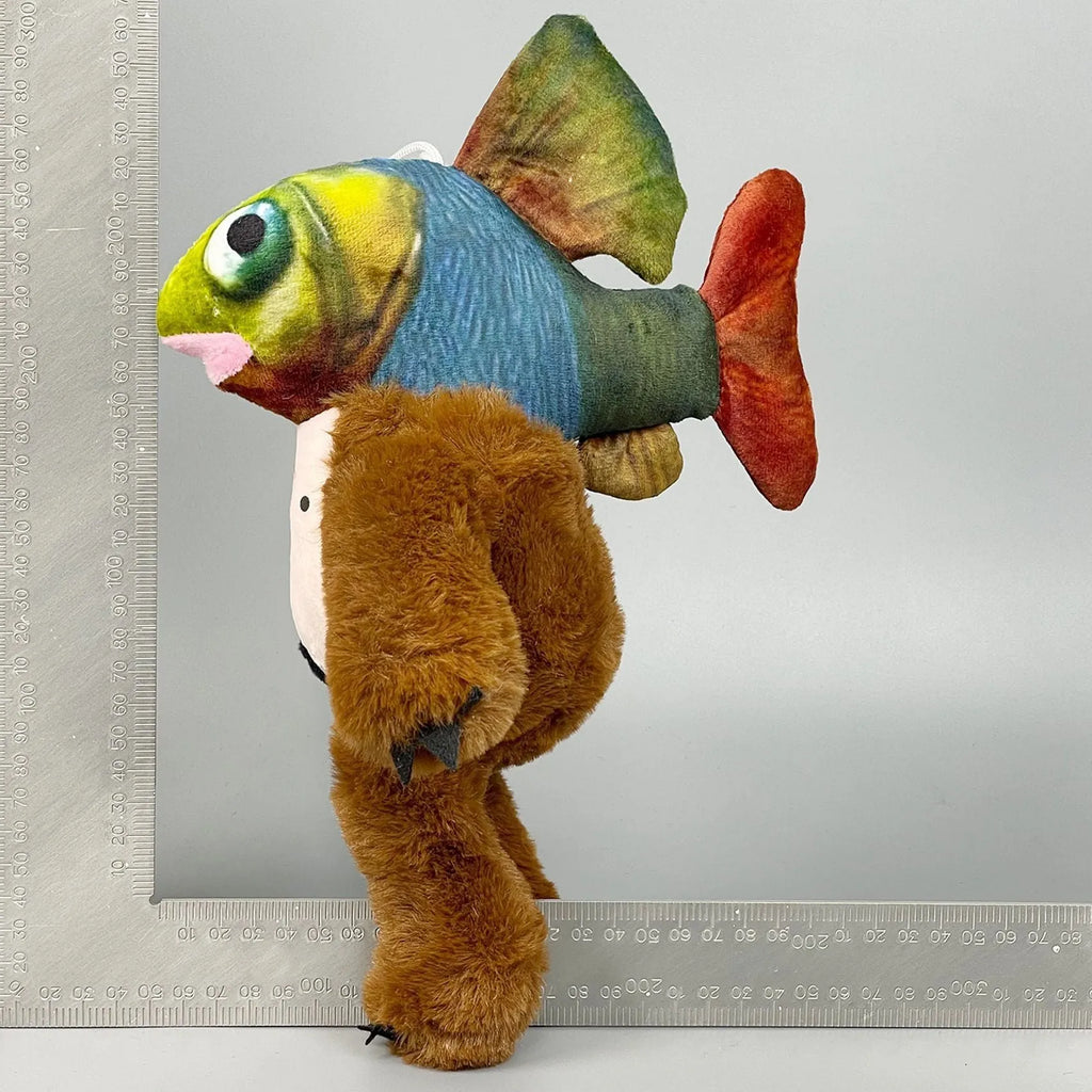 Shark figurine plush toy approximately 28cm tall in cotton wool material