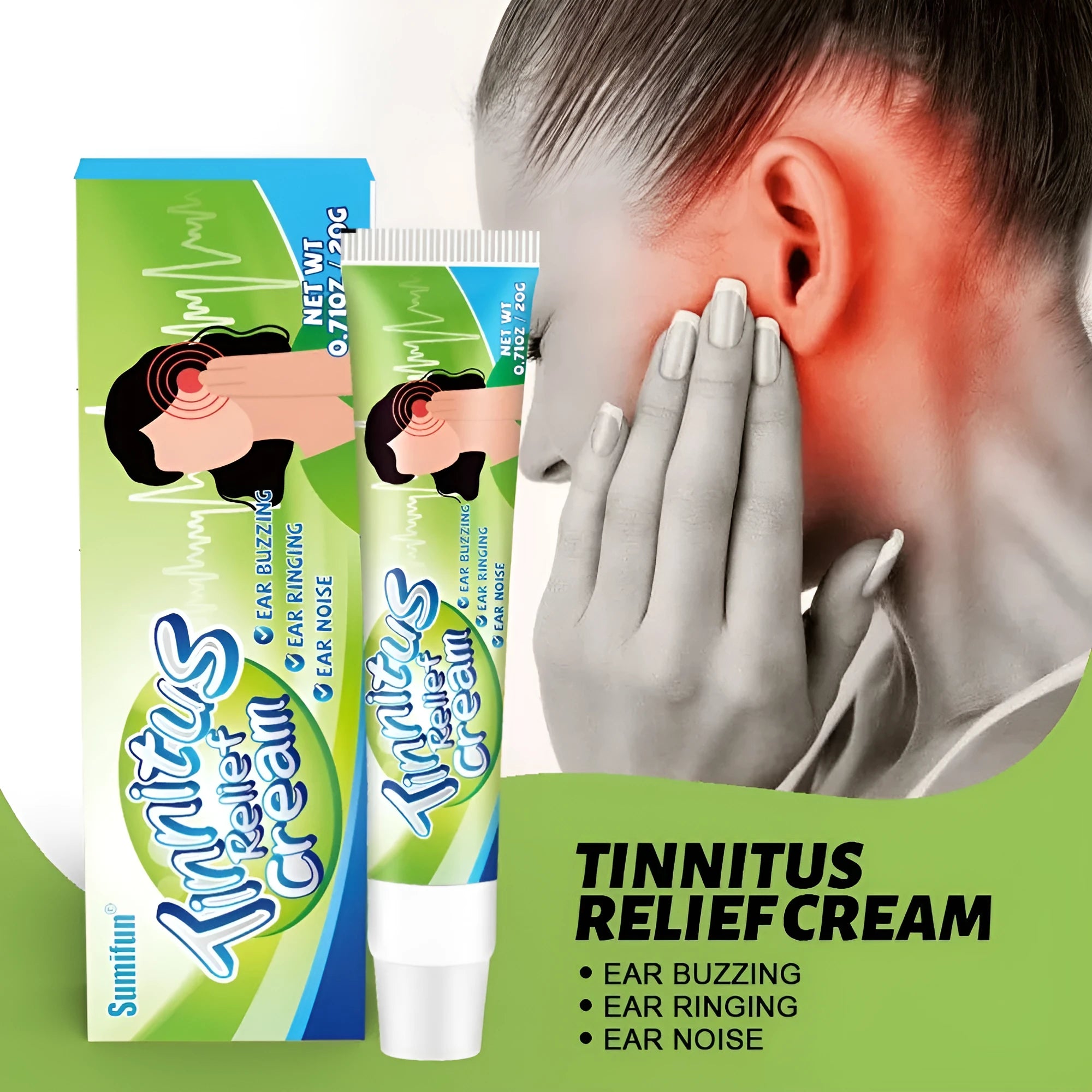 20g Ear Kang Cream tube for tinnitus relief and external ear pain treatment