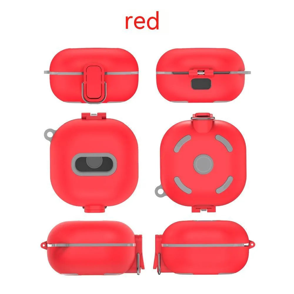 Black PC hard shell protective case with buckle for Samsung Buds Live Pro 2 2Pro