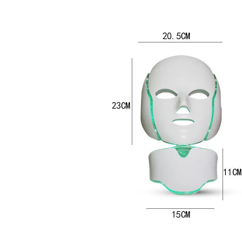 White anti acne LED mask spectrometer, plastic, 1.25kg, 24.5x24x17cm, infrared and colour light, home use
