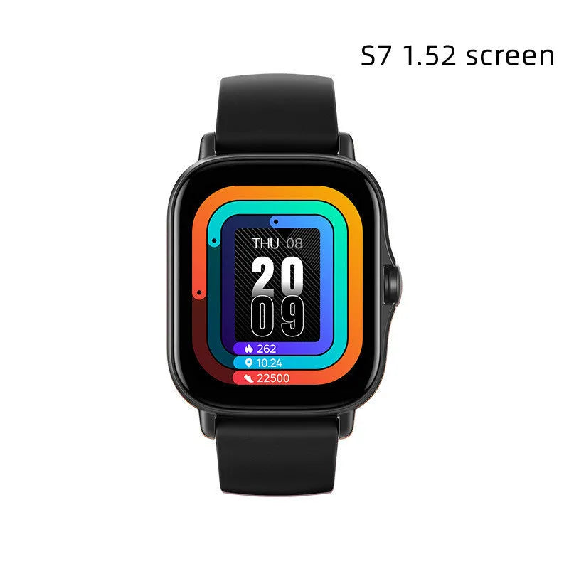 GT20 smart watch with alloy case and silicone band showing heart rate monitoring on 1.75-inch screen