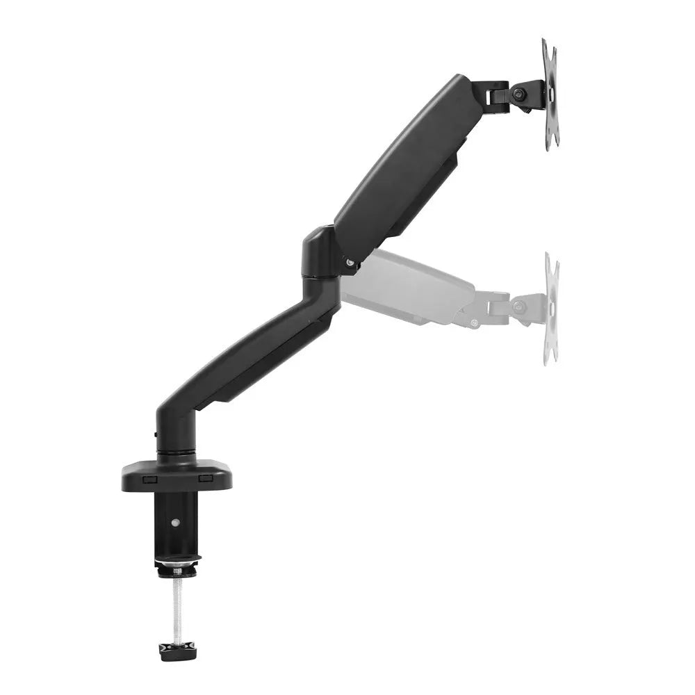 Black and white LCD screen rotating telescopic bracket on table with adjustable height
