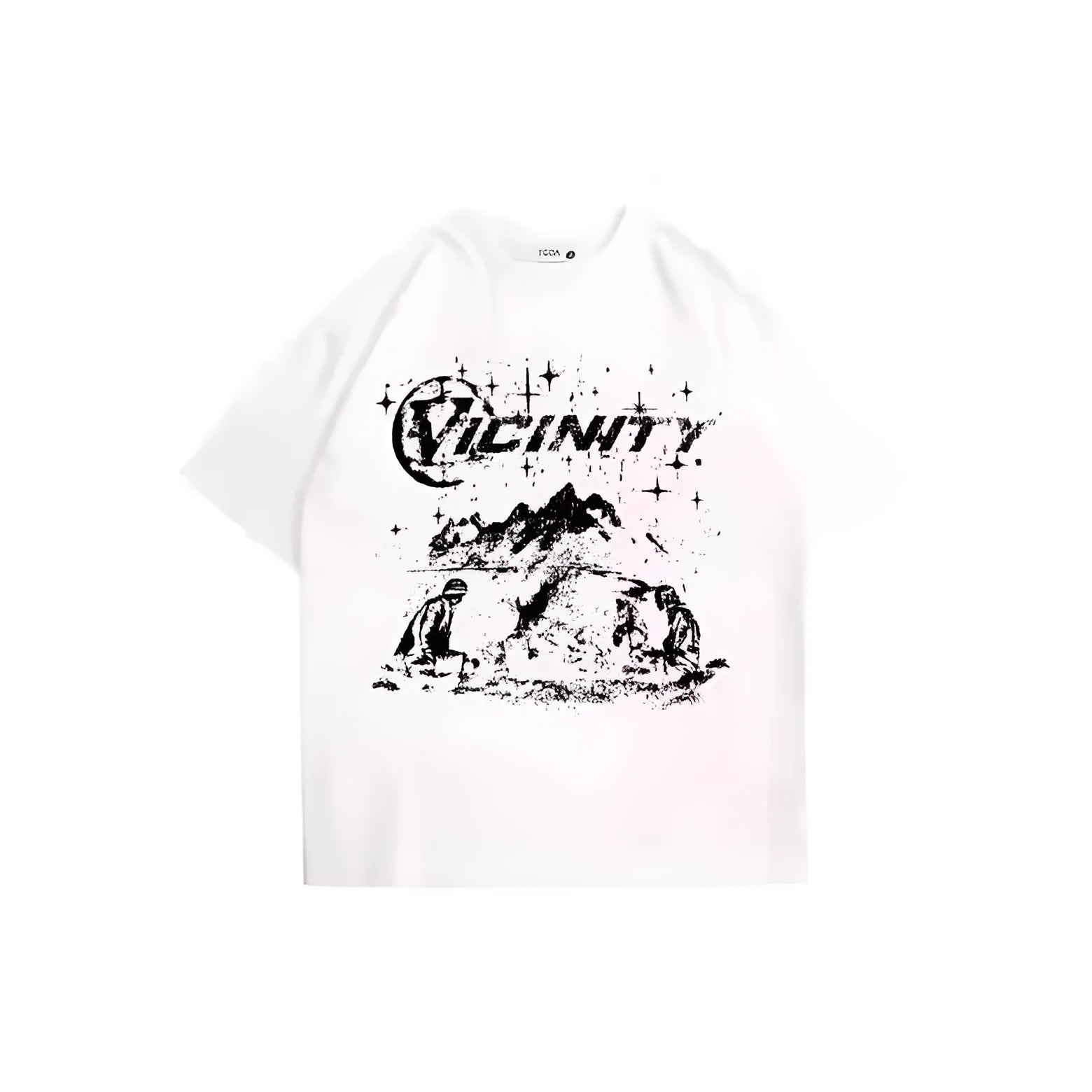Men's hip hop graphic print t-shirt in retro design on polyester fabric