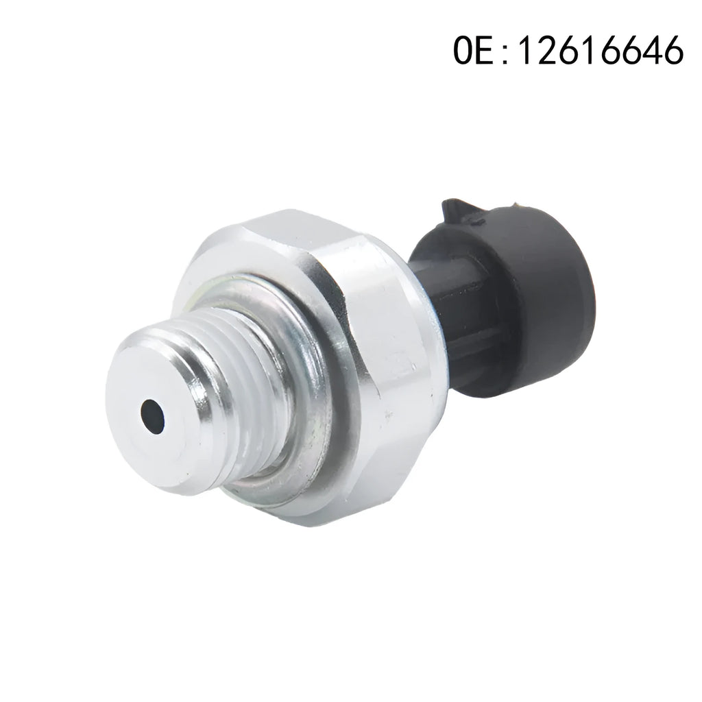 Silver metal fuel pressure sensor for GM cars, part numbers 12616646 12677836 D1846A.