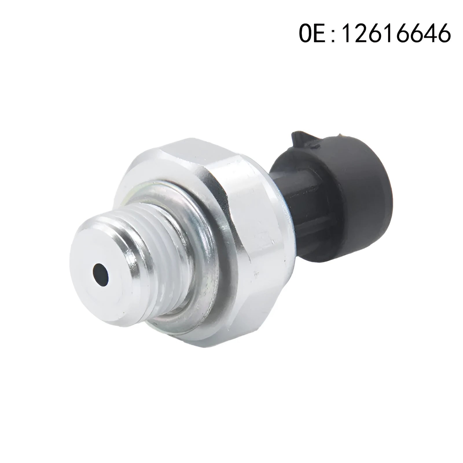 Silver metal fuel pressure sensor for GM cars, part numbers 12616646 12677836 D1846A.