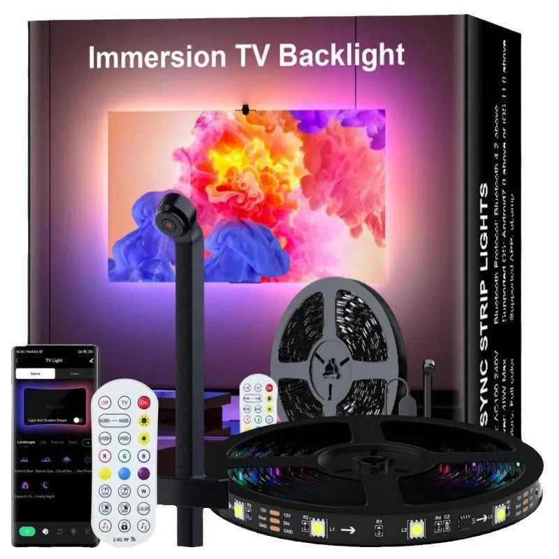 5 metre RGB LED ambience light strip for television and computer monitor background synchronised lighting