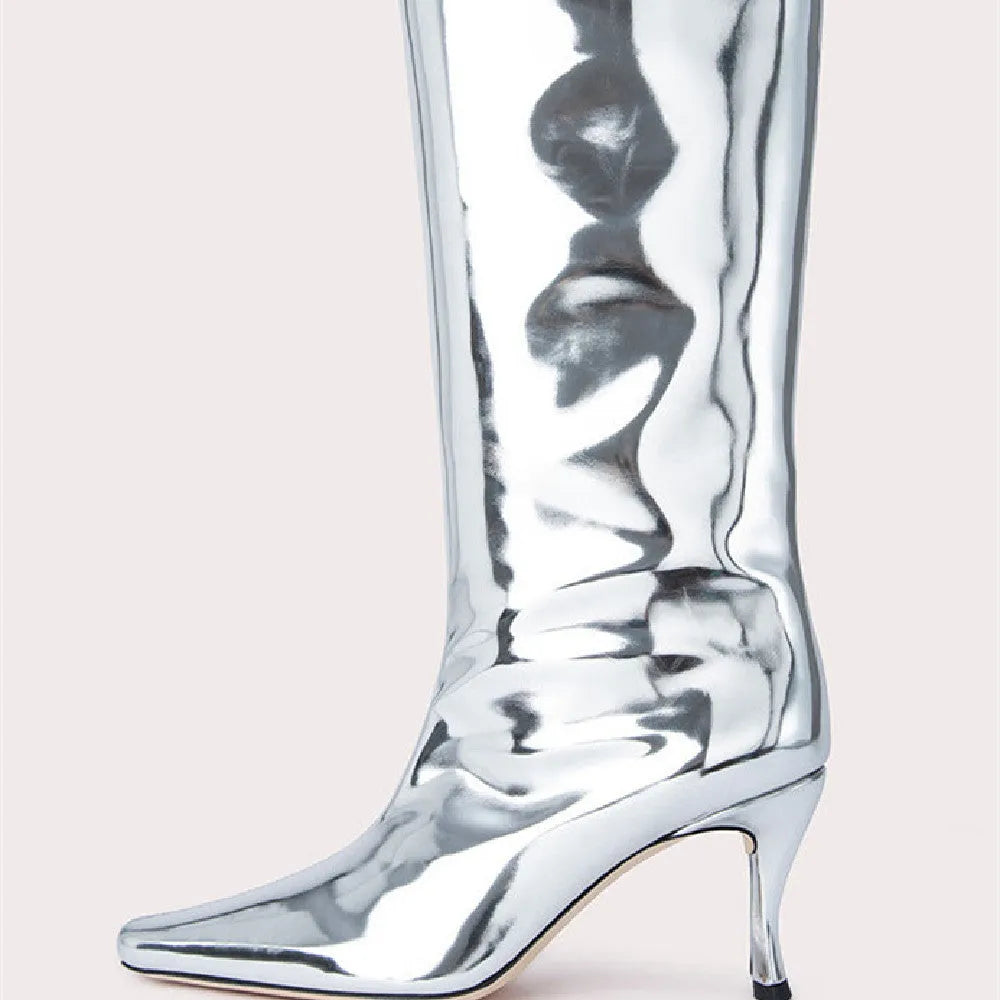Women's square toe cowboy boots in microfiber with contemporary Western styling