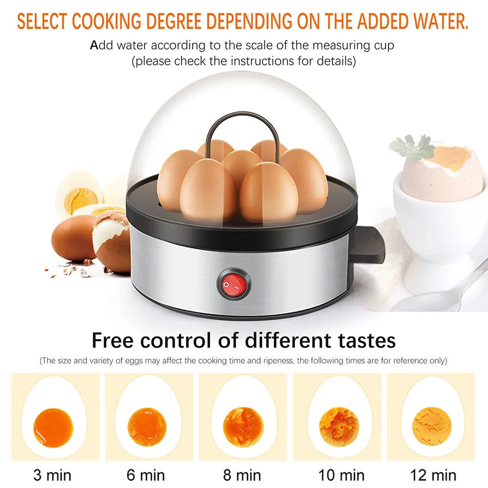 Multifunctional egg cooker mini egg steamer in picture colour with ABS stainless steel construction
