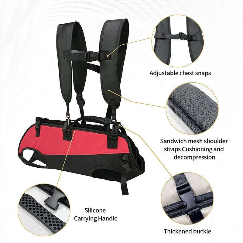 Soft Oxford cloth pet backpack stretcher with 50L capacity in multiple colour options