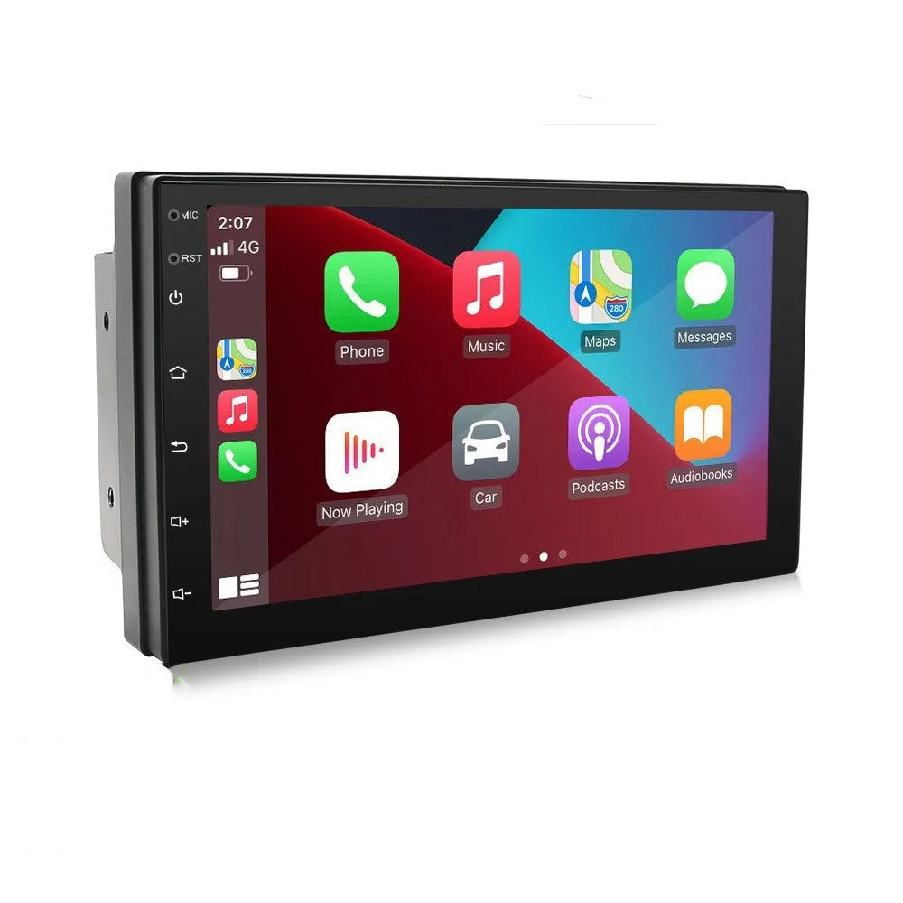 Black universal car MP5 player with 7-inch GPS navigation screen for dashboard installation