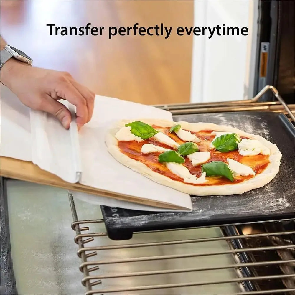 White pizza transfer shovel with hanging hole, 55cm by 35cm food-grade PP baking tool