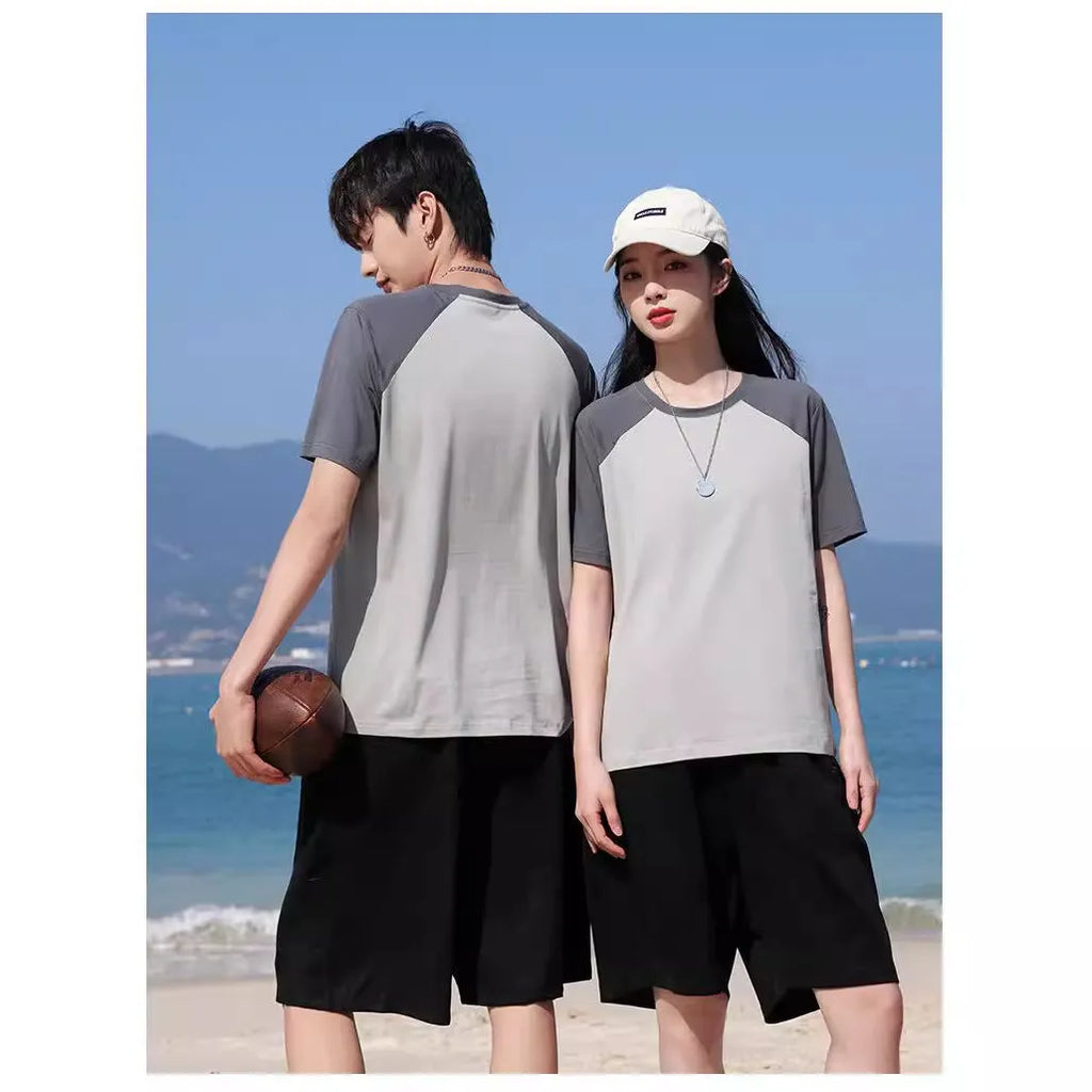 Men's loose fit round neck cotton blend t-shirt in army green colour with printing area visible