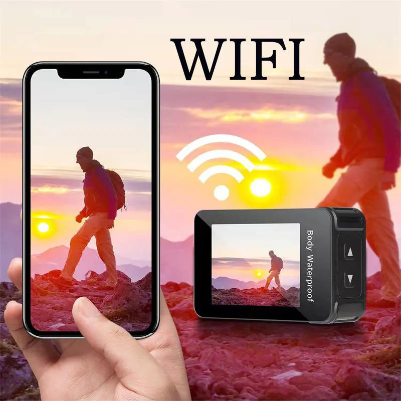 Black outdoor sports camera tachograph with 170 degree wide angle lens